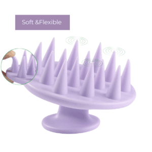 silicone scalp massager bristle up purple