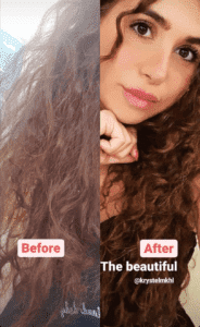 curly hair before after