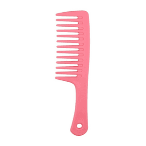 wide tooth comb pink
